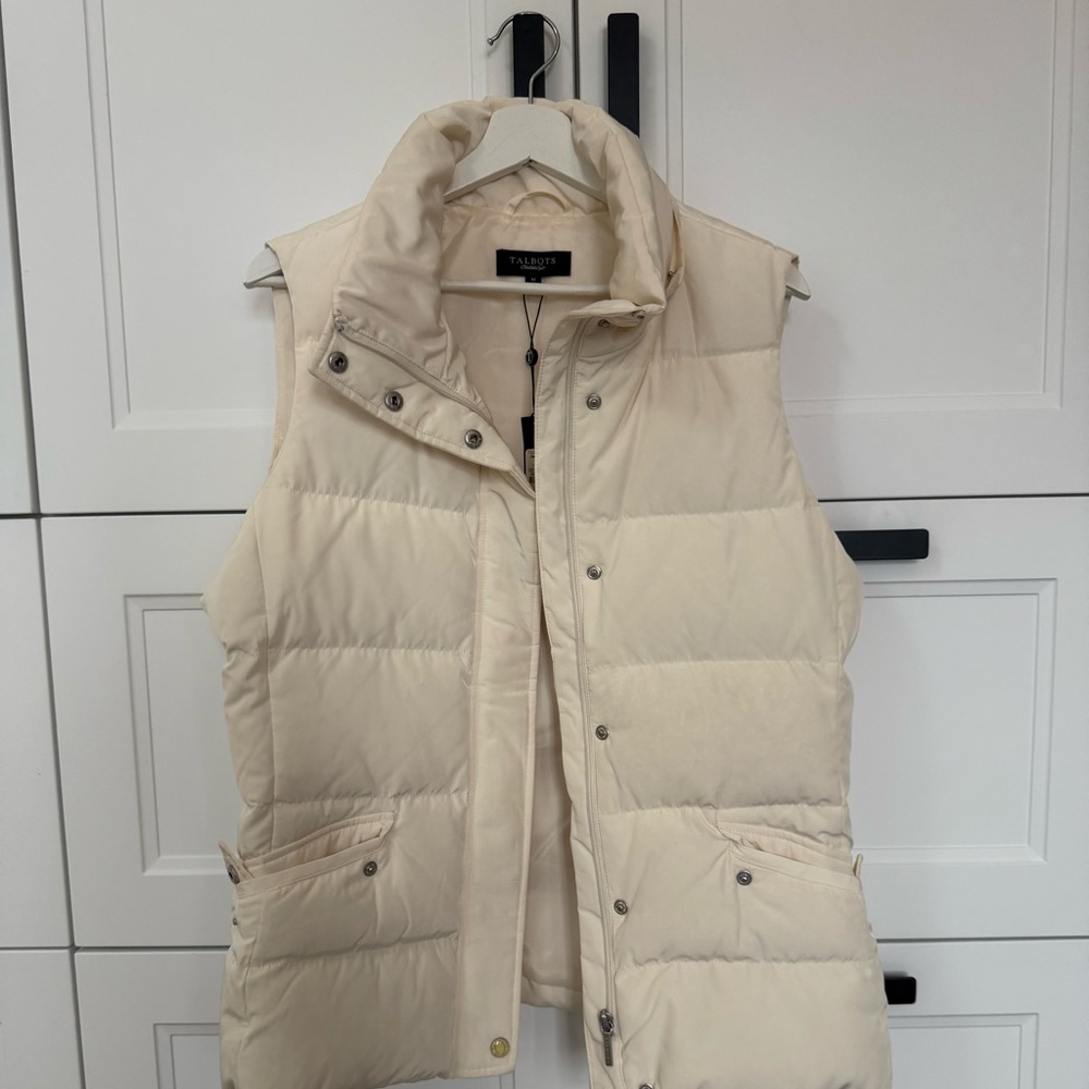 Talbots Off-White Puffer Vest